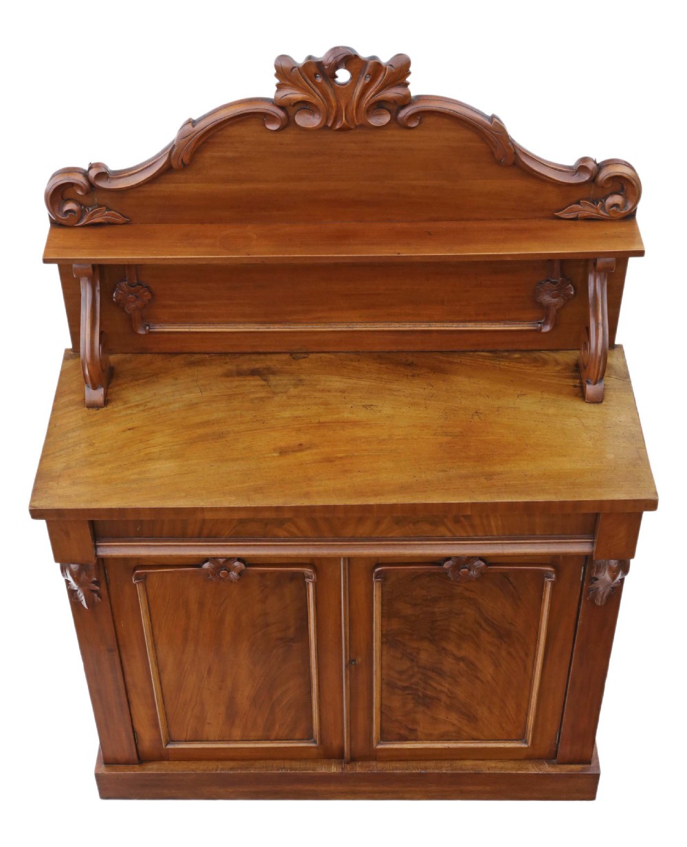 Victorian C1880 walnut and mahogany sideboard View IV