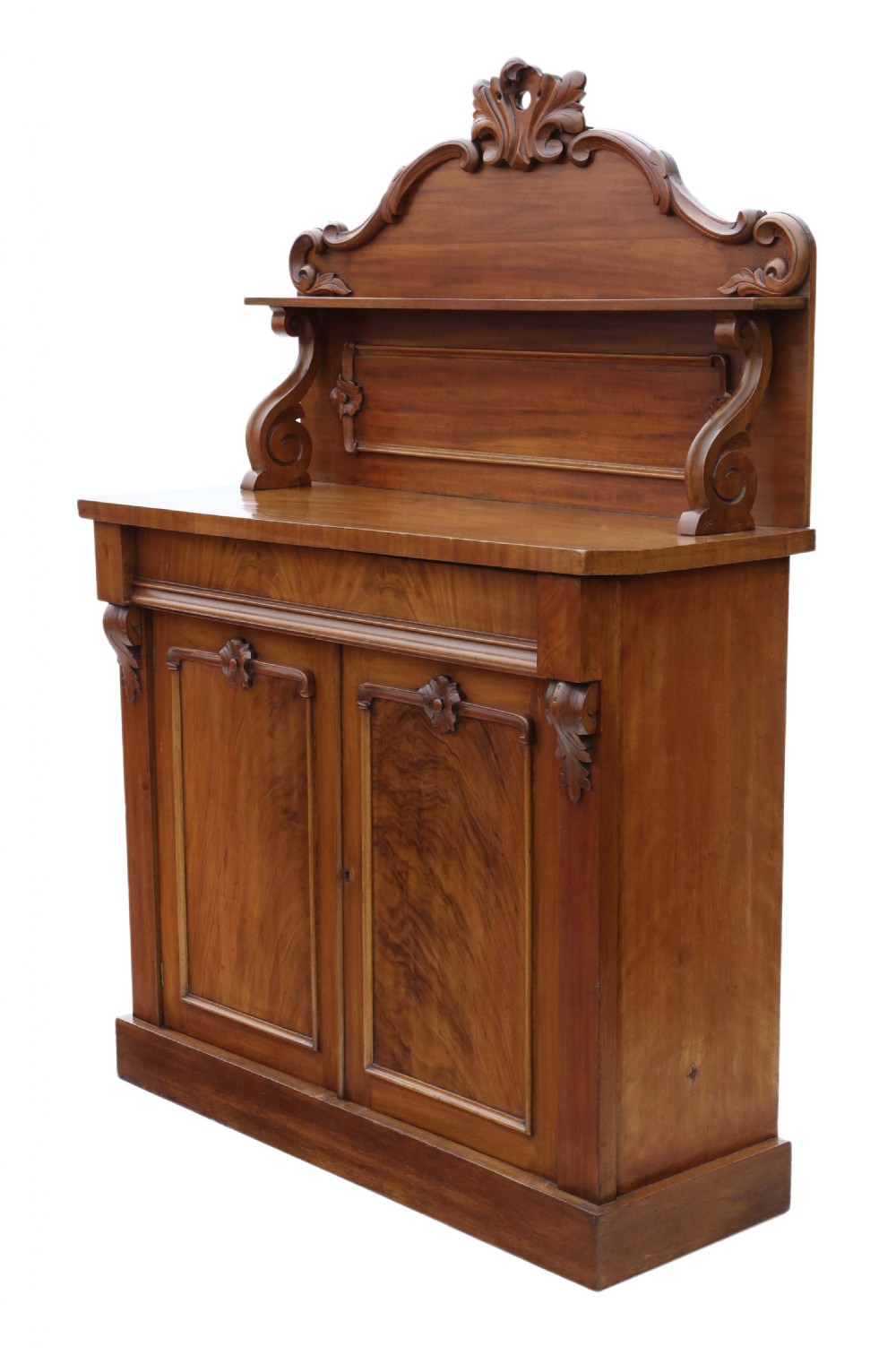 Victorian C1880 walnut and mahogany sideboard View VII