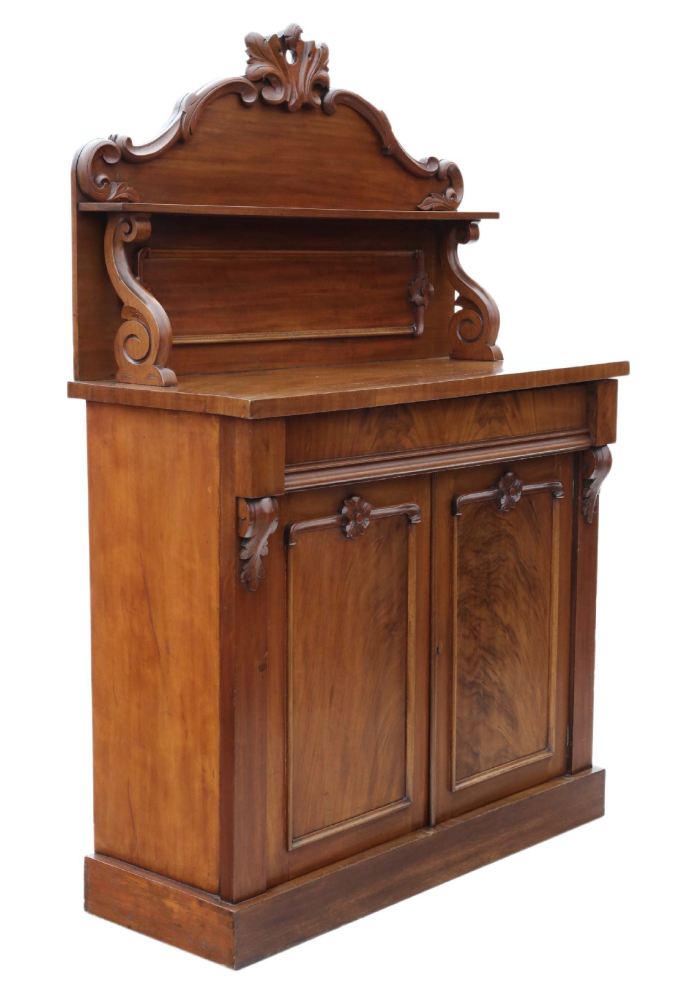 Victorian C1880 walnut and mahogany sideboard View VIII