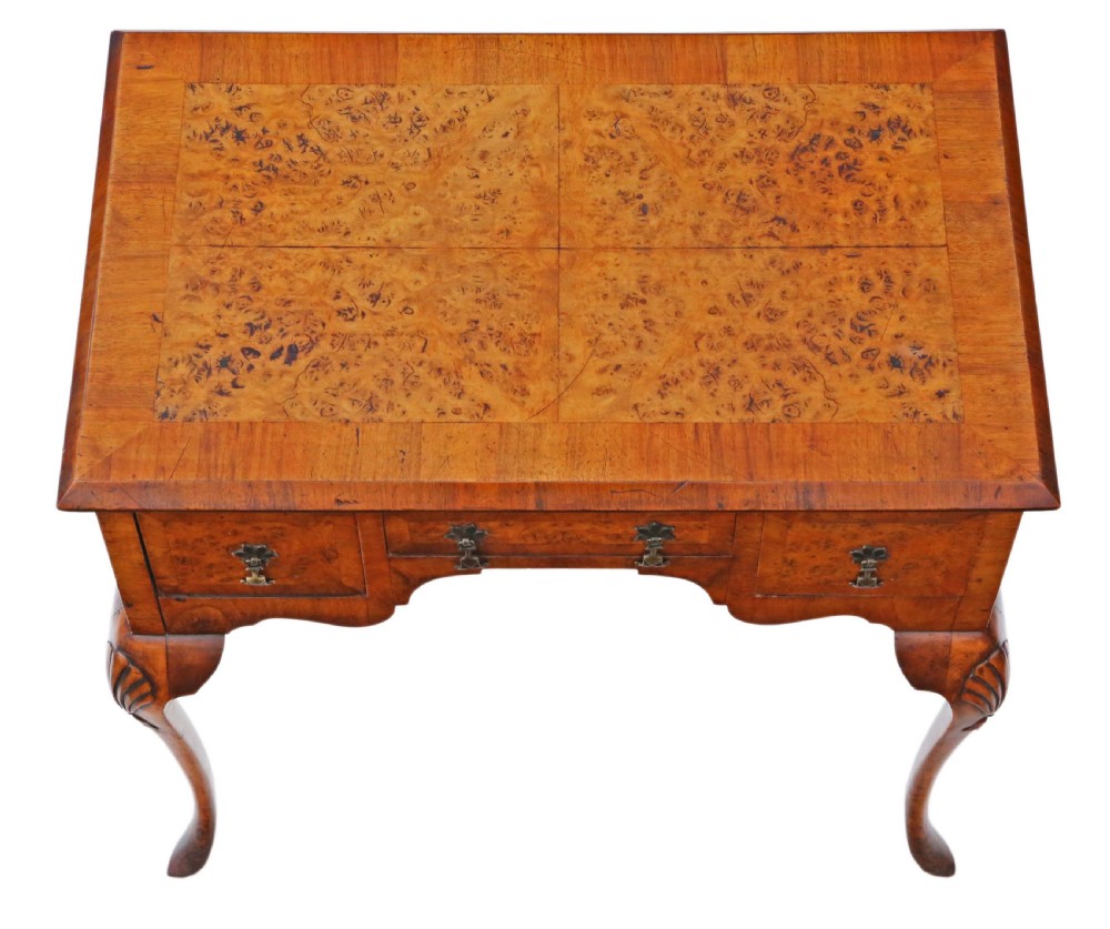 Walnut lowboy writing side table View II
