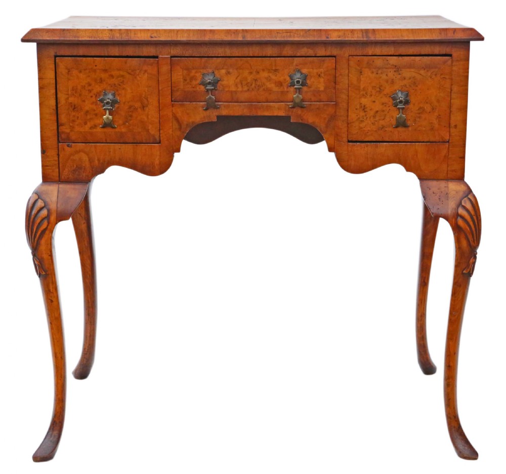 Walnut lowboy writing side table View III