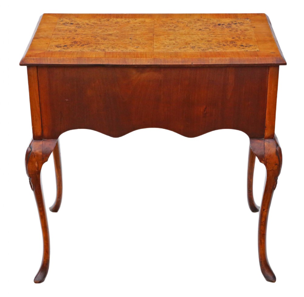 Walnut lowboy writing side table View VII