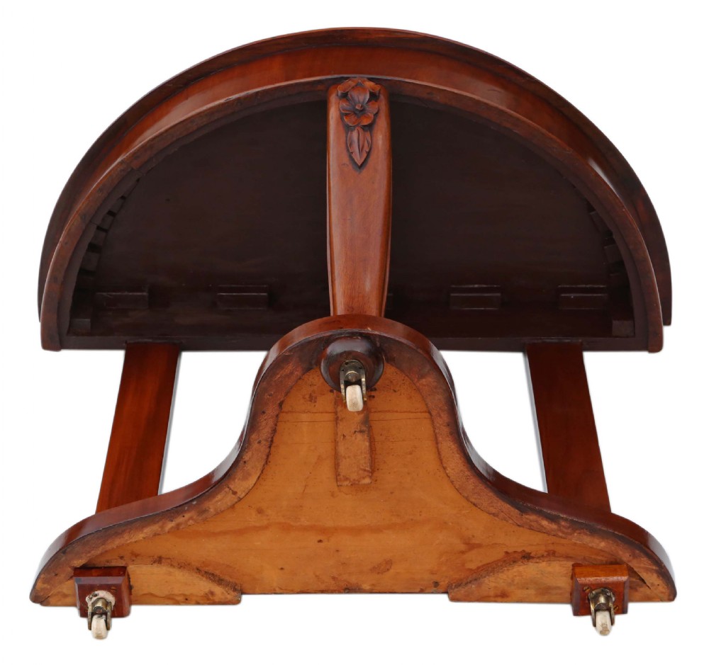 Victorian mahogany demi-lune console table  View VII