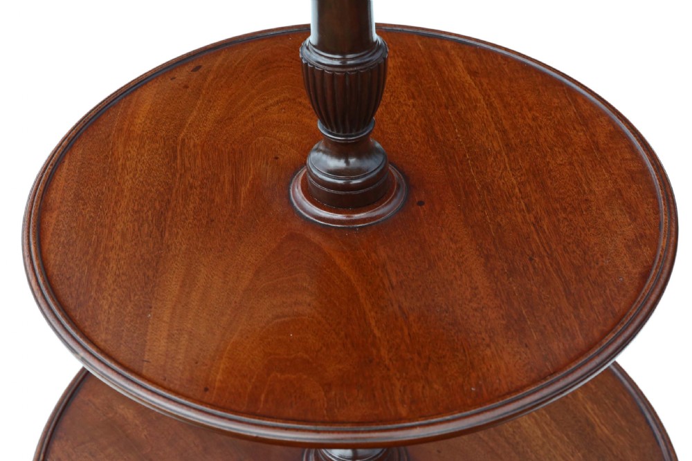 George III mahogany dumb waiter. View III