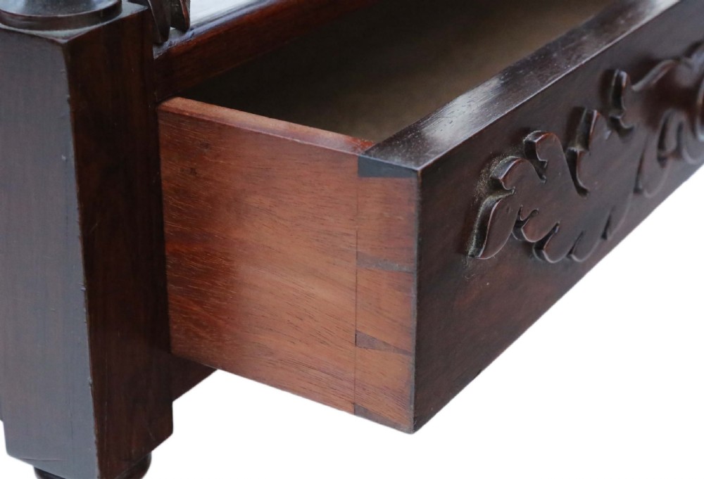 Georgian rosewood Canterbury magazine rack  View V