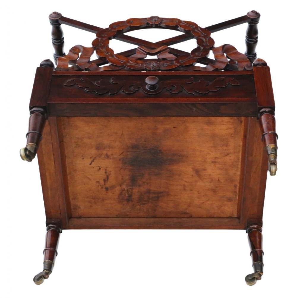 Georgian rosewood Canterbury magazine rack  View VII
