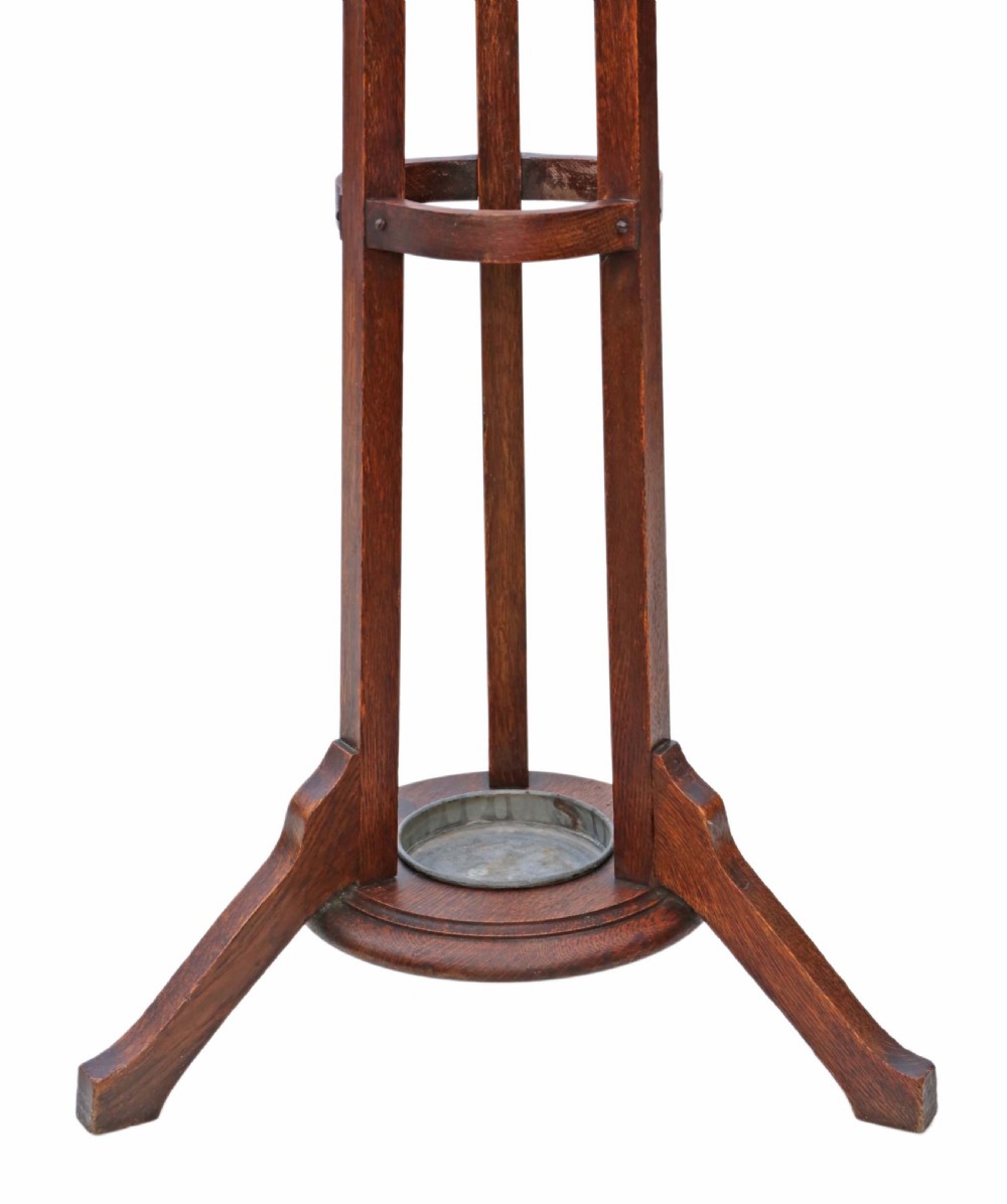 Victorian oak hall, coat or hat stand View V