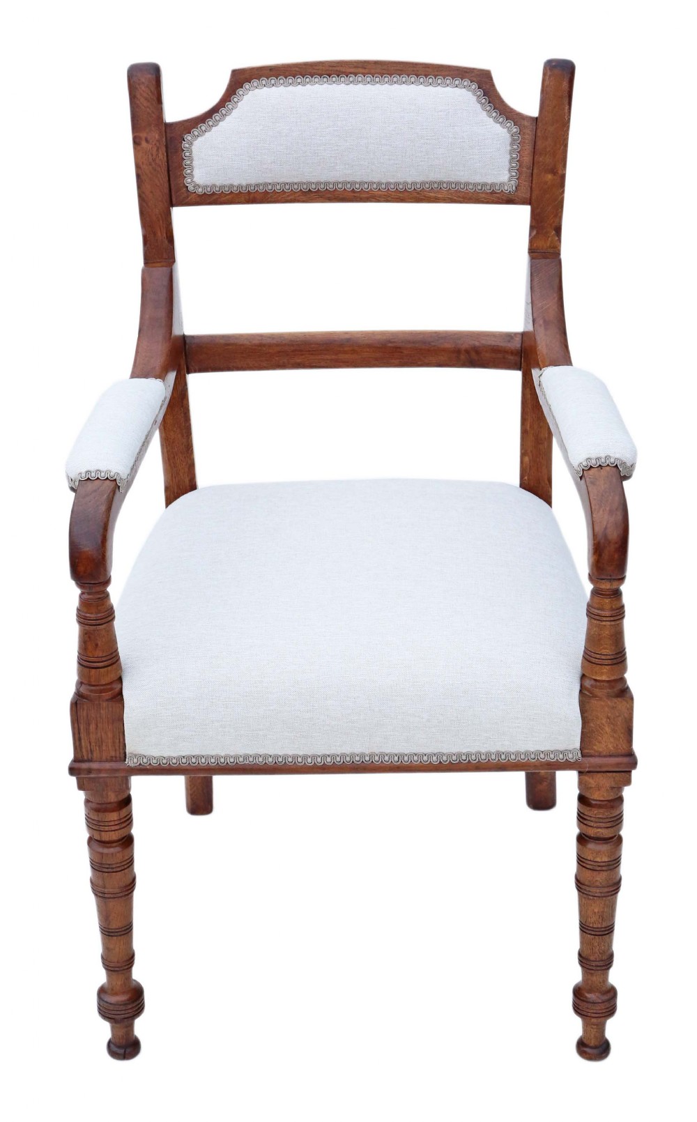 Victorian C1880 oak armchair