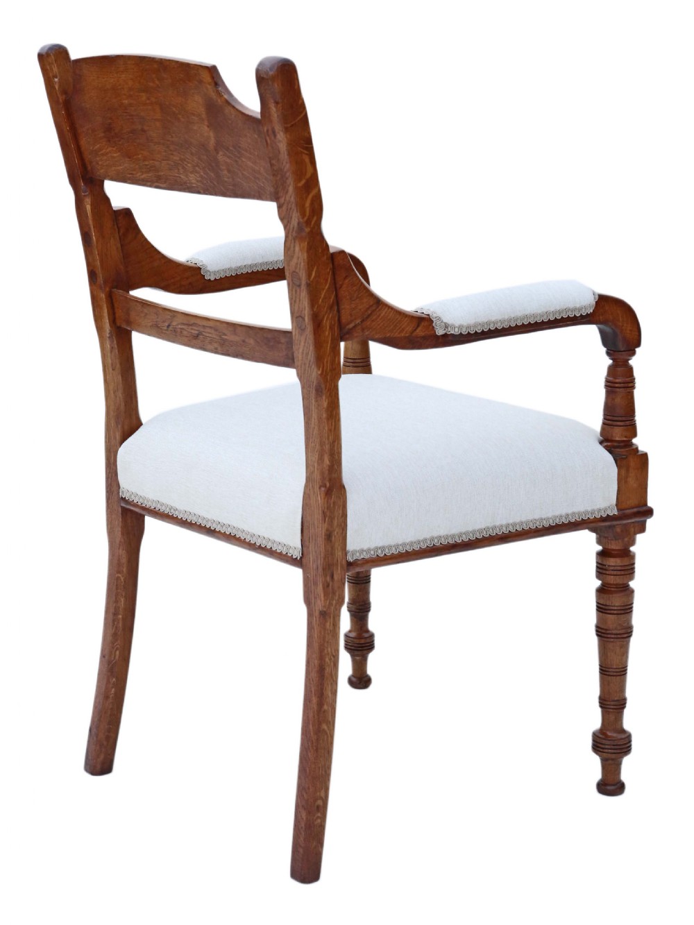 Victorian C1880 oak armchair View IV