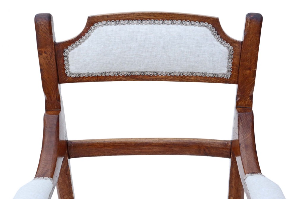 Victorian C1880 oak armchair View VI