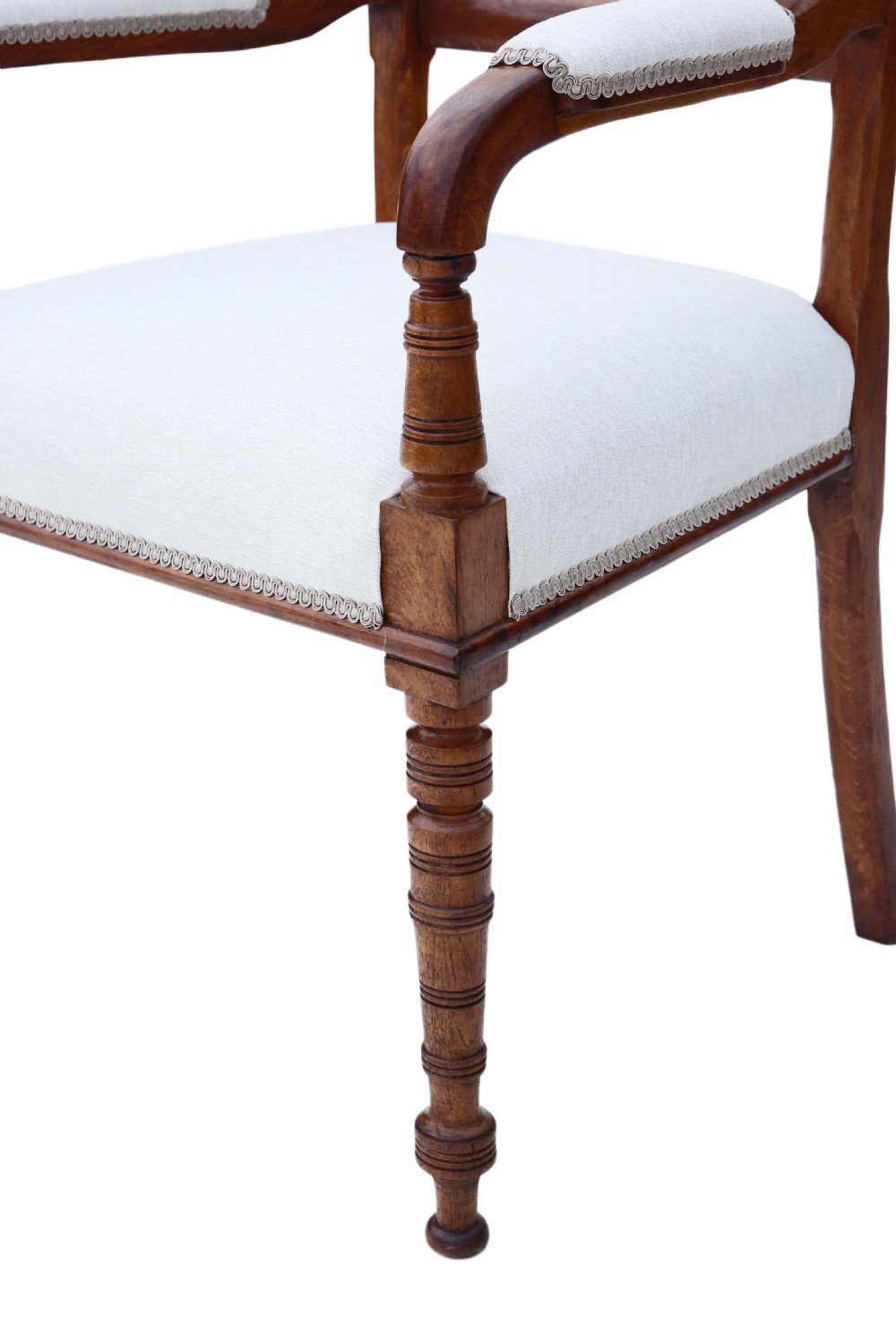 Victorian C1880 oak armchair View VIII