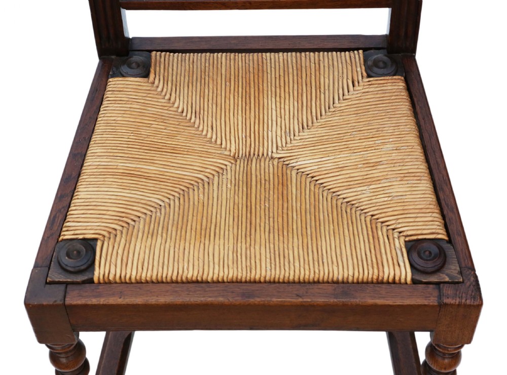 Set of 4 oak kitchen dining chairs View VII