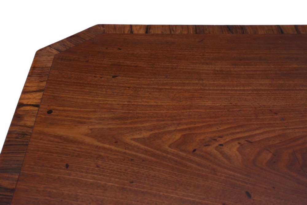 Georgian mahogany rosewood folding card table View VII