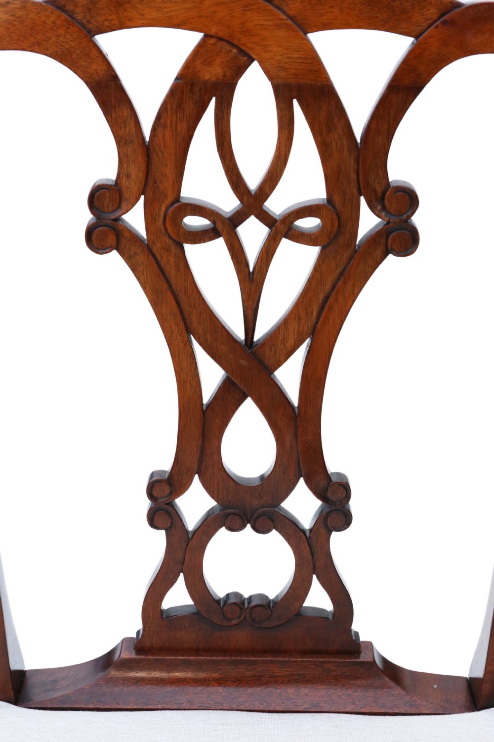 Set of 8 mahogany Georgian C1800 dining chairs  View X