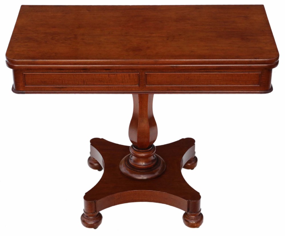 Victorian mahogany folding card console table