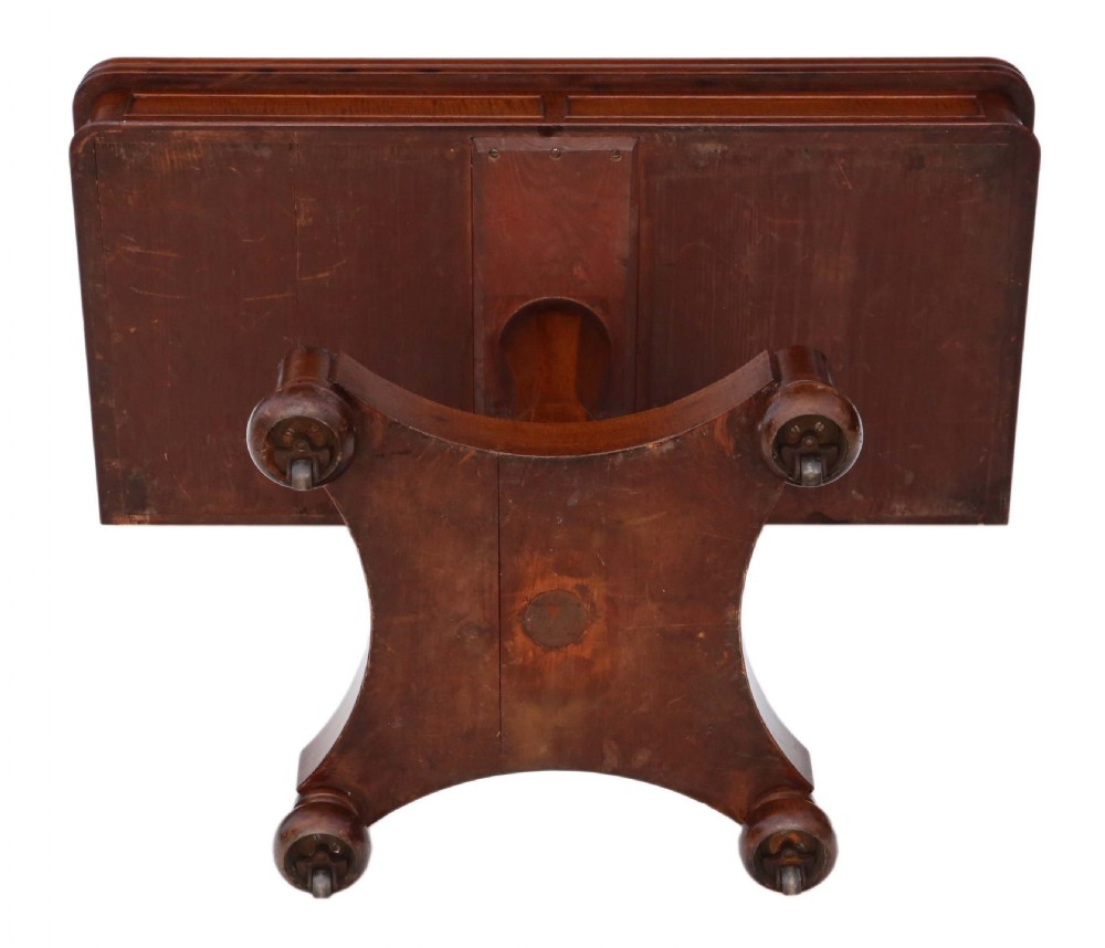 Victorian mahogany folding card console table View VII