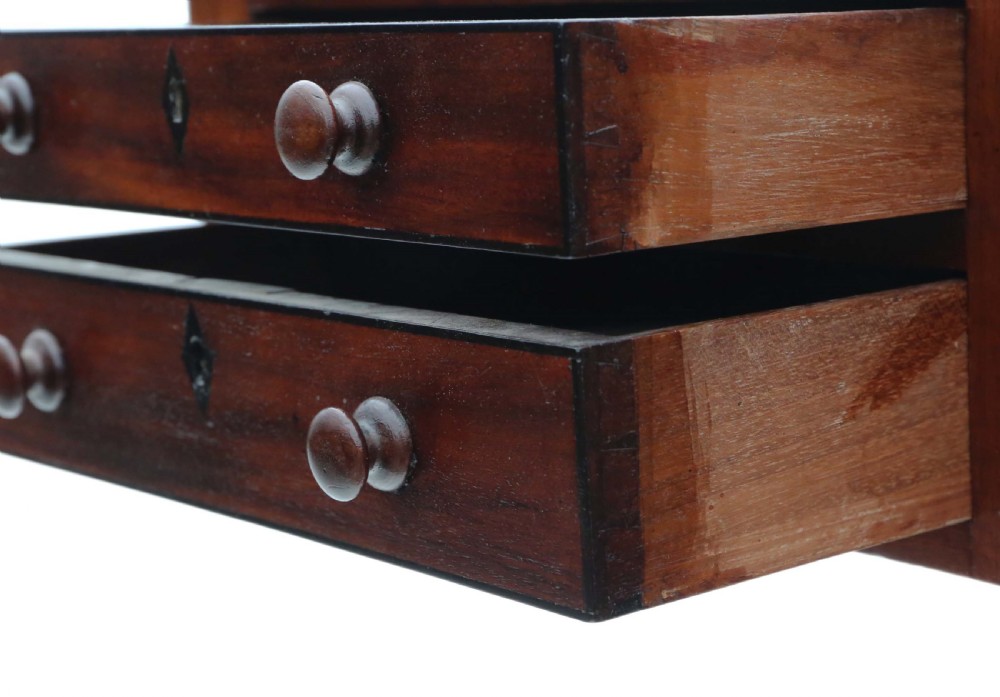 19th Century two drawer mahogany drop leaf work table View VI