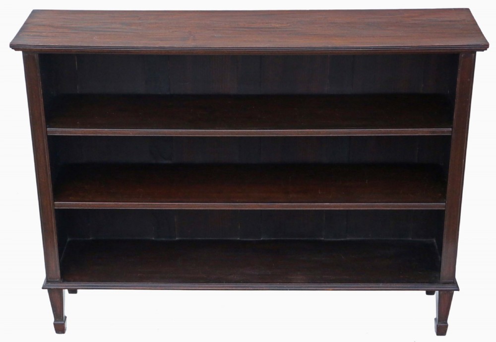 Adjustable Edwardian mahogany bookcase