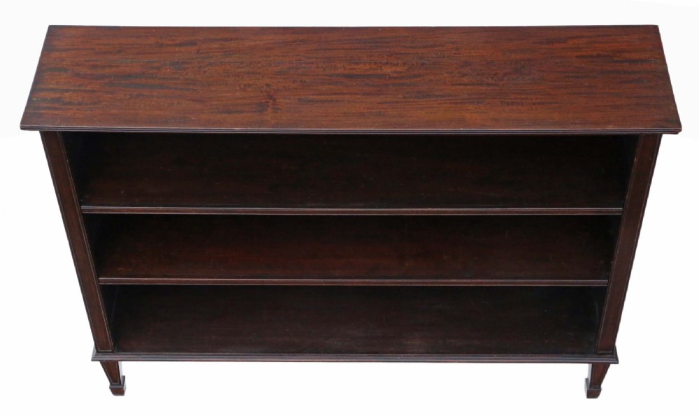 Adjustable Edwardian mahogany bookcase View II