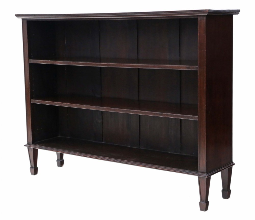 Adjustable Edwardian mahogany bookcase View III