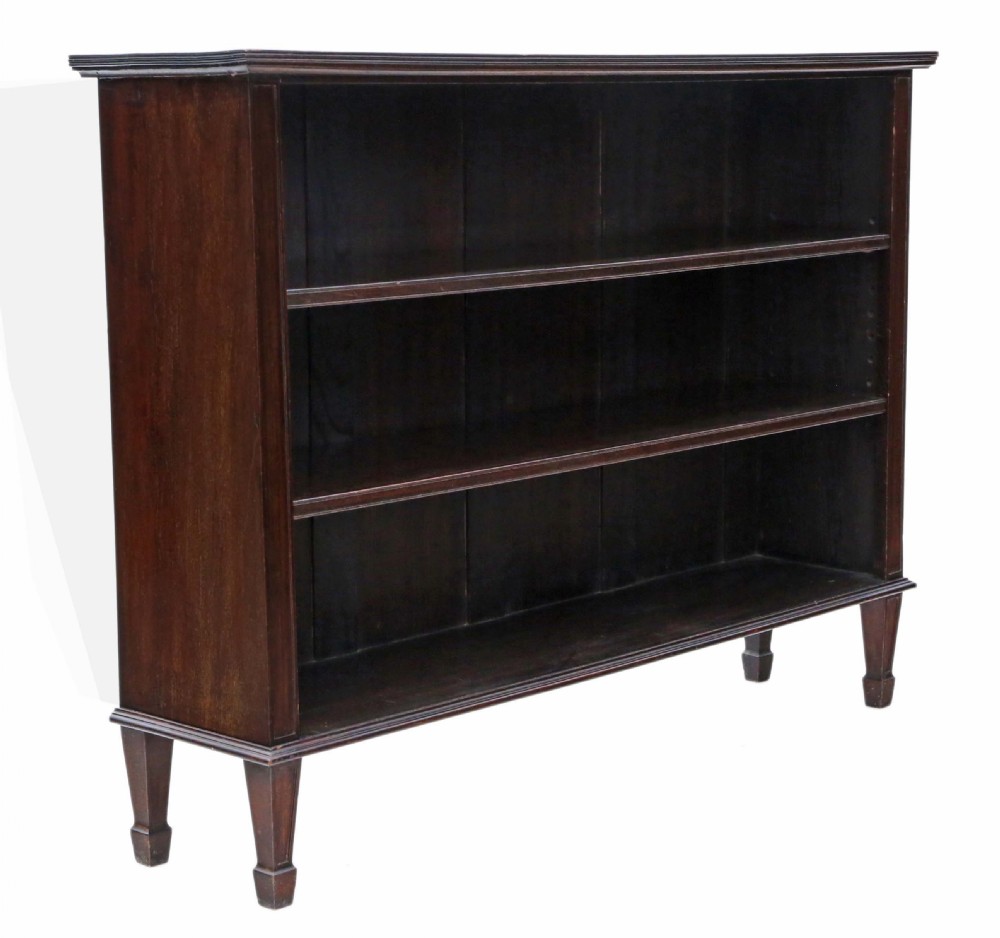 Adjustable Edwardian mahogany bookcase View IV