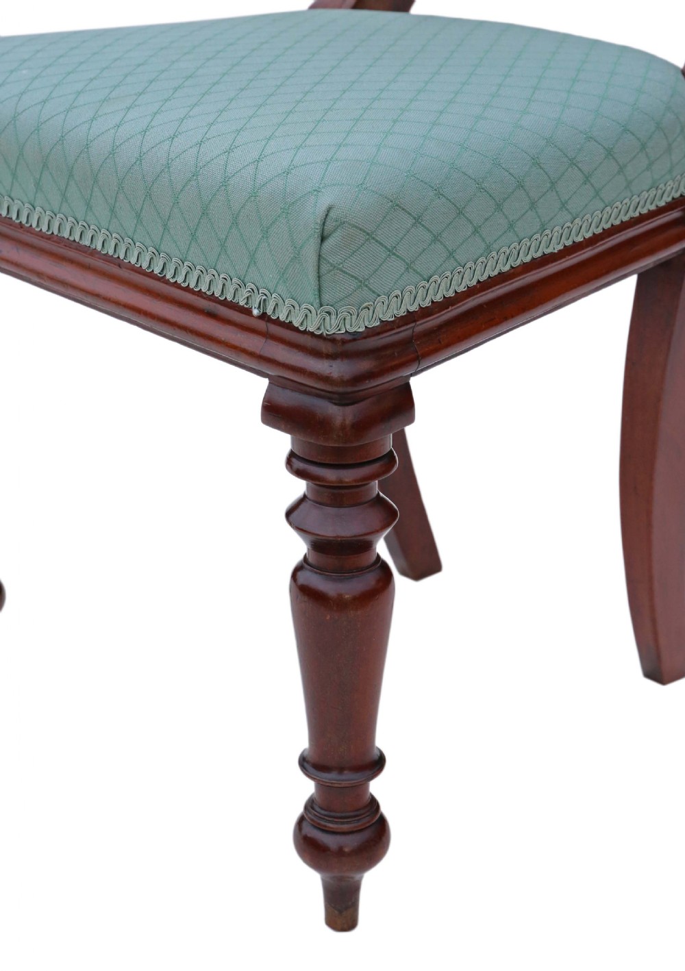 Set of 4 Victorian mahogany balloon back dining chairs C1880  View VII