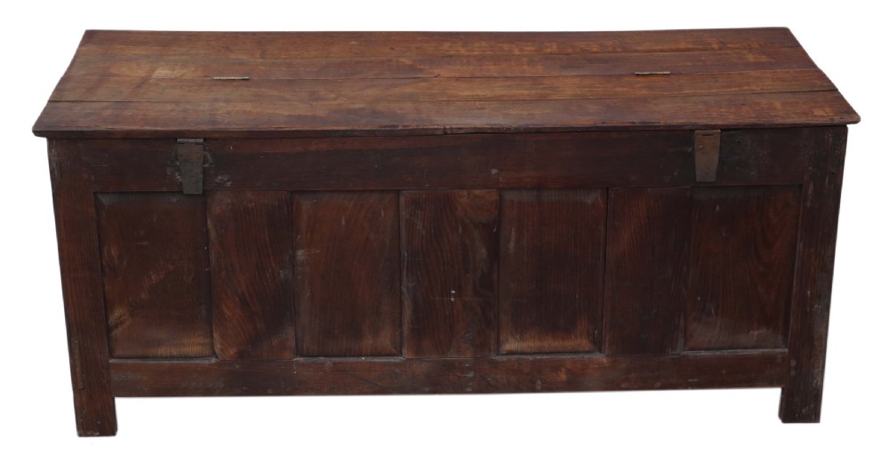 Georgian C1800 panelled oak mule chest  View IX