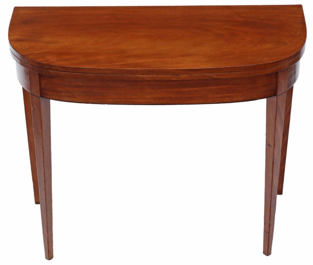 Georgian mahogany folding card console table 