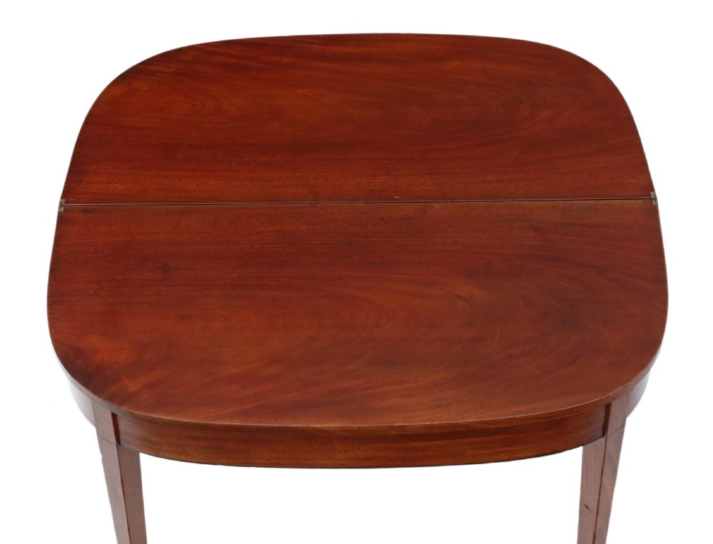 Georgian mahogany folding card console table  View V