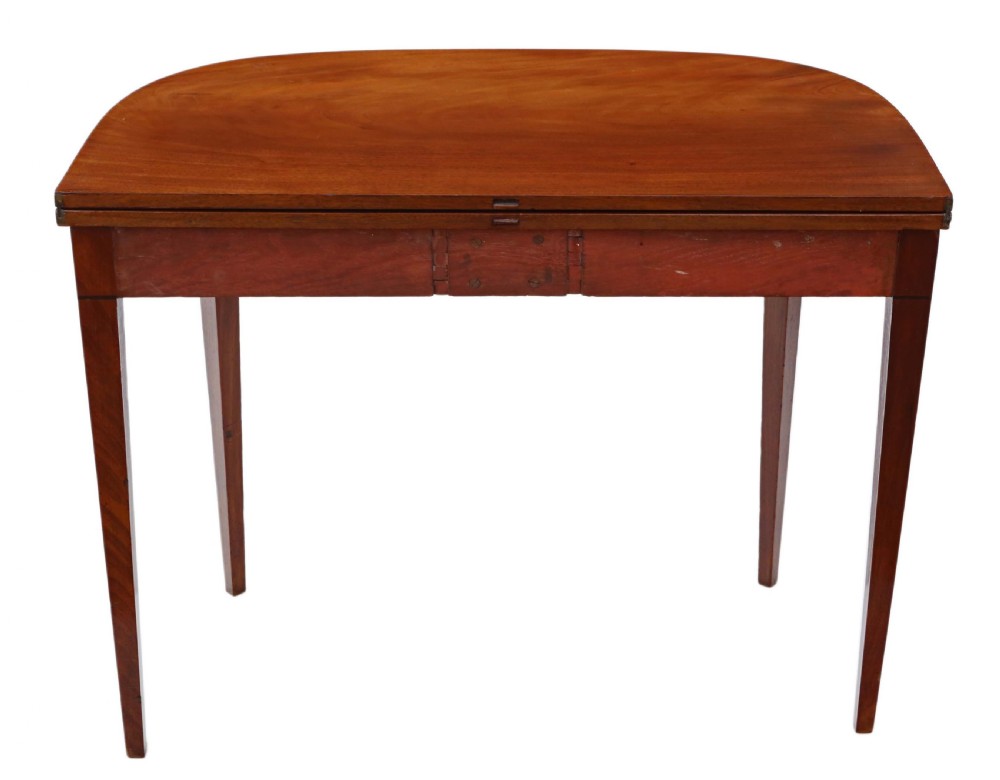 Georgian mahogany folding card console table  View VI