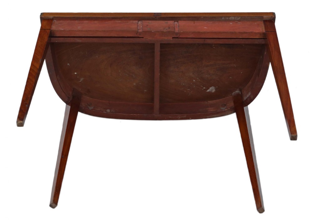 Georgian mahogany folding card console table  View VII