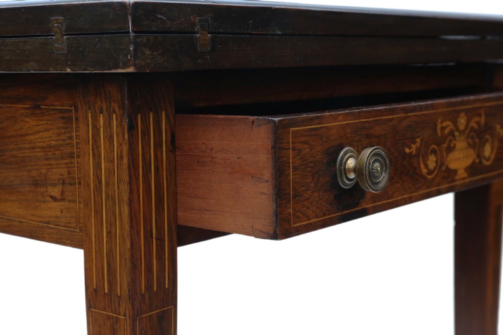 Victorian C1890 inlaid rosewood games table  View V