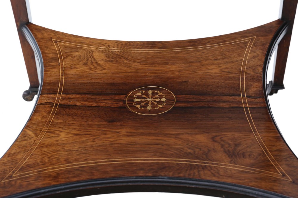 Victorian C1890 inlaid rosewood games table  View VIII