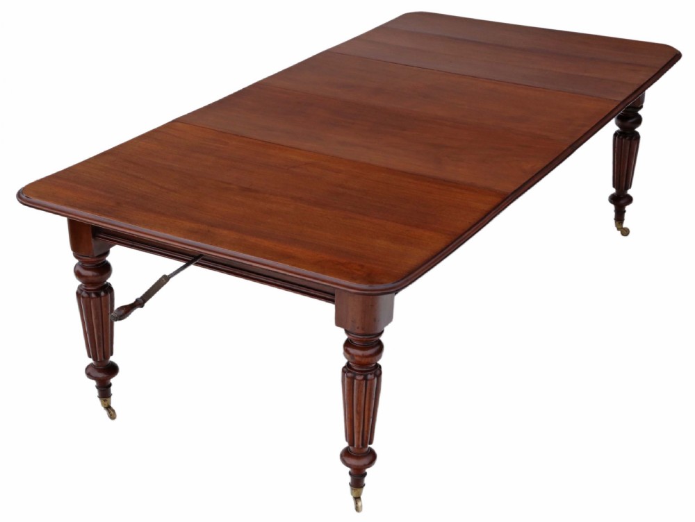 Victorian mahogany windout extending dining table 8'