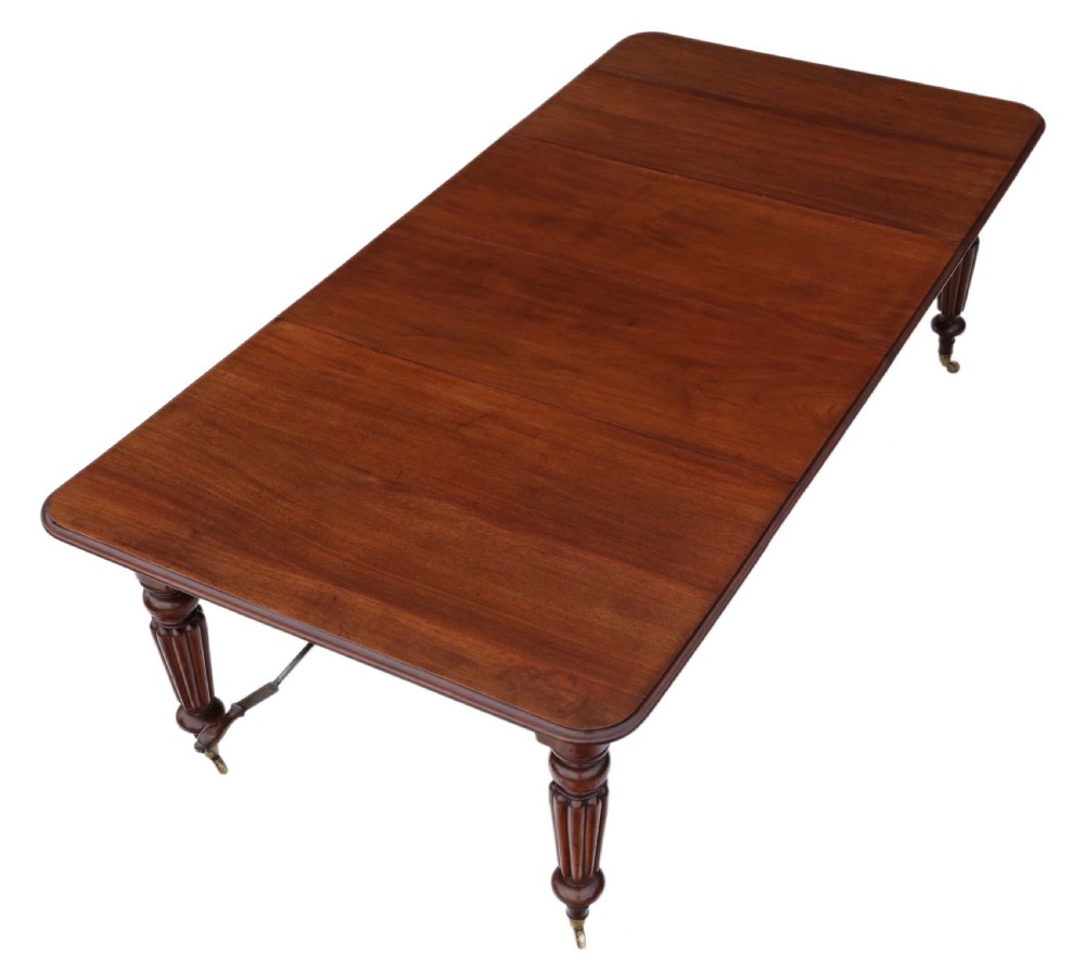 Victorian mahogany windout extending dining table 8' View II