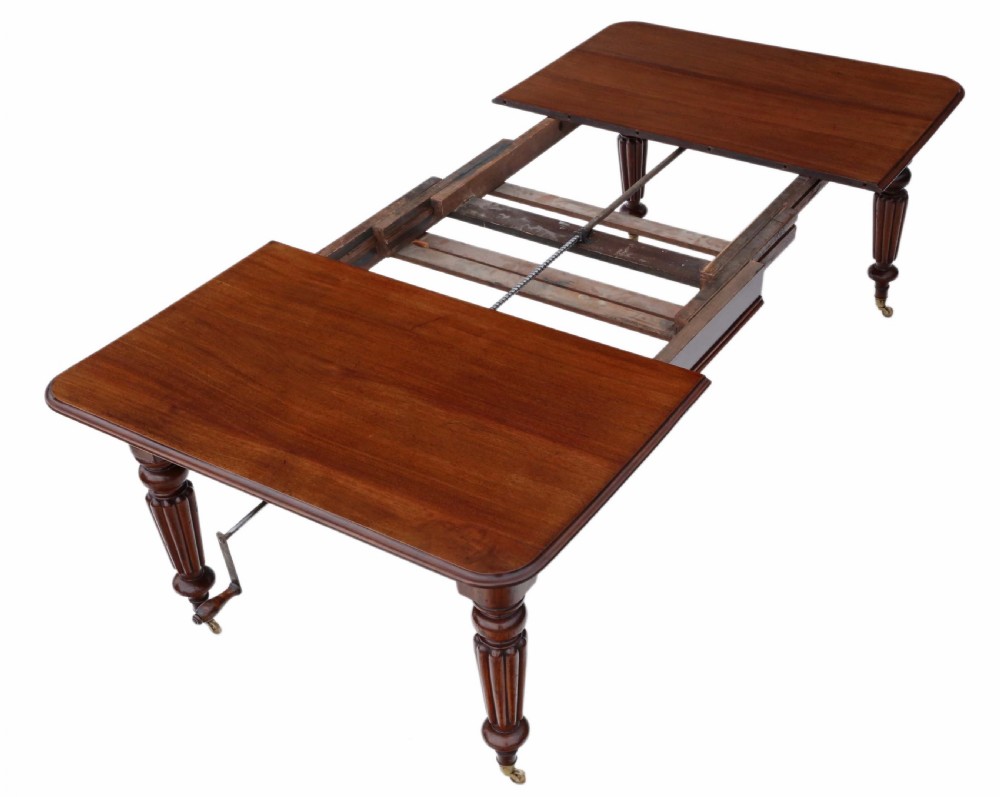 Victorian mahogany windout extending dining table 8' View VI