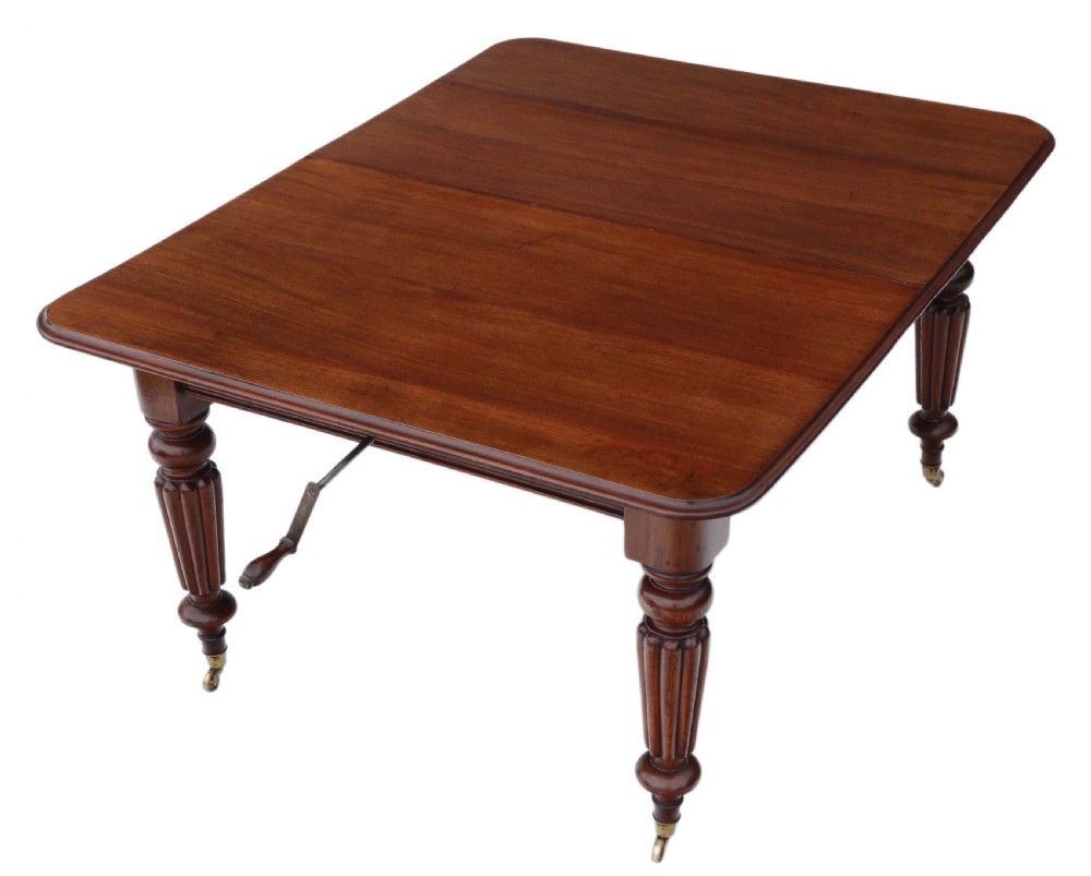 Victorian mahogany windout extending dining table 8' View VII