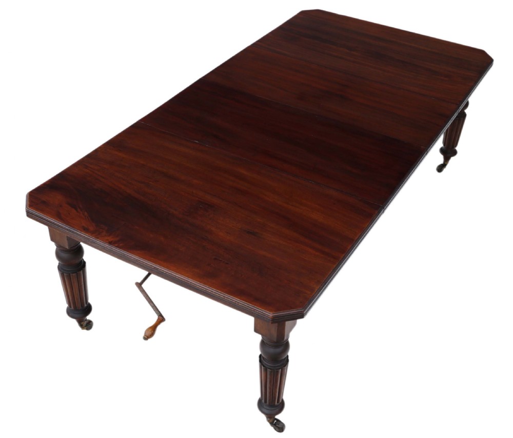 Victorian mahogany windout extending 8' dining table View II