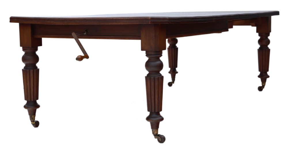 Victorian mahogany windout extending 8' dining table View VI