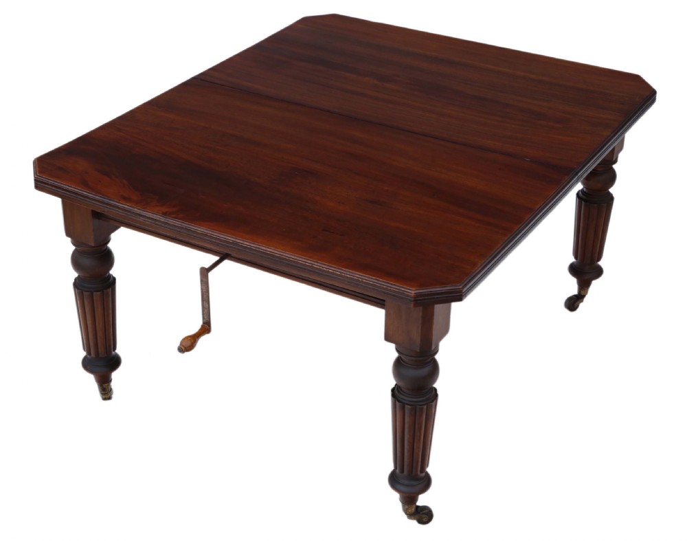 Victorian mahogany windout extending 8' dining table View VIII