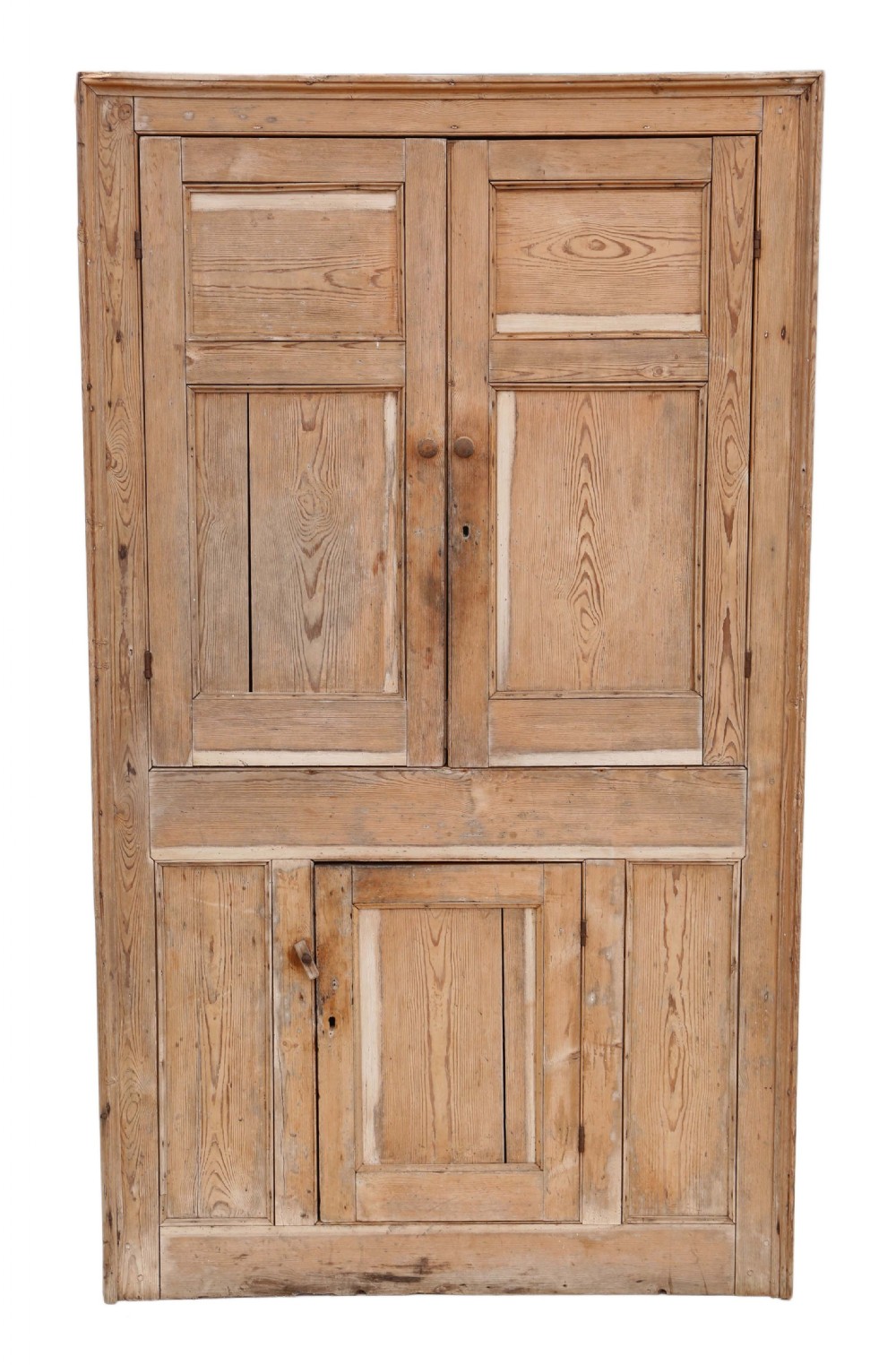 Georgian pine corner cupboard 