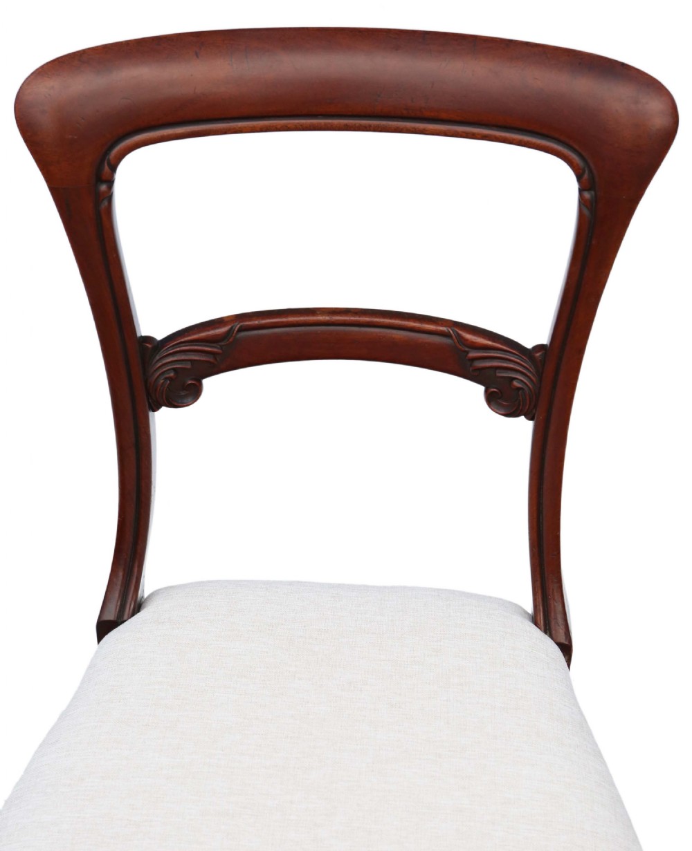 Set of 4 William IV mahogany dining chairs View V