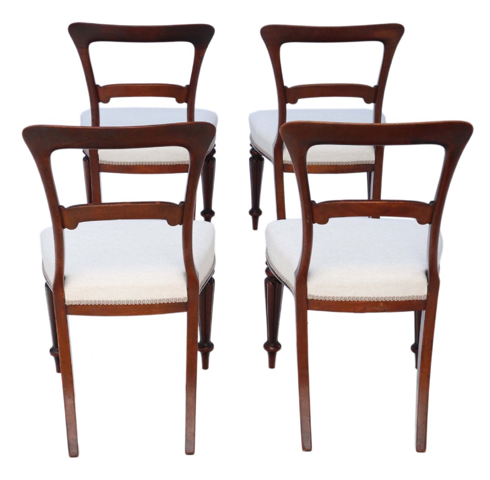 Set of 4 William IV mahogany dining chairs View VI