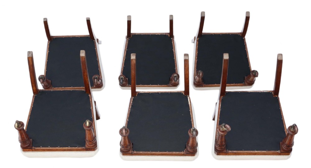 Set of 6 Victorian Aesthetic oak dining chairs View IV