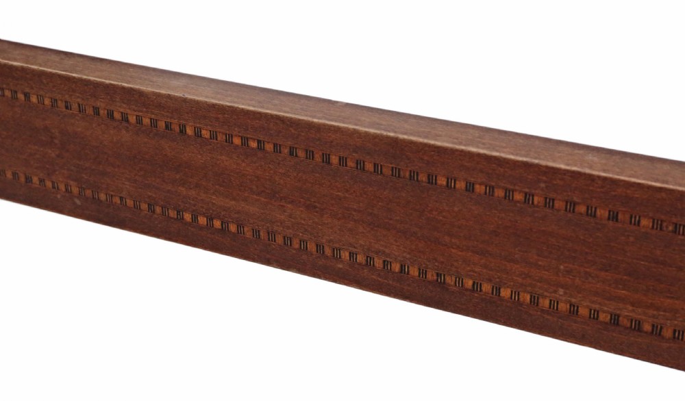 French inlaid mahogany double bed surround  View II