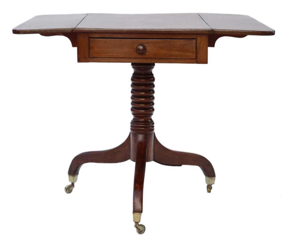 Georgian mahogany pedestal sofa Pembroke table  View III