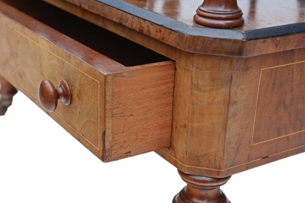 Victorian Aesthetic C1880 inlaid mahogany Canterbury whatnot  View V