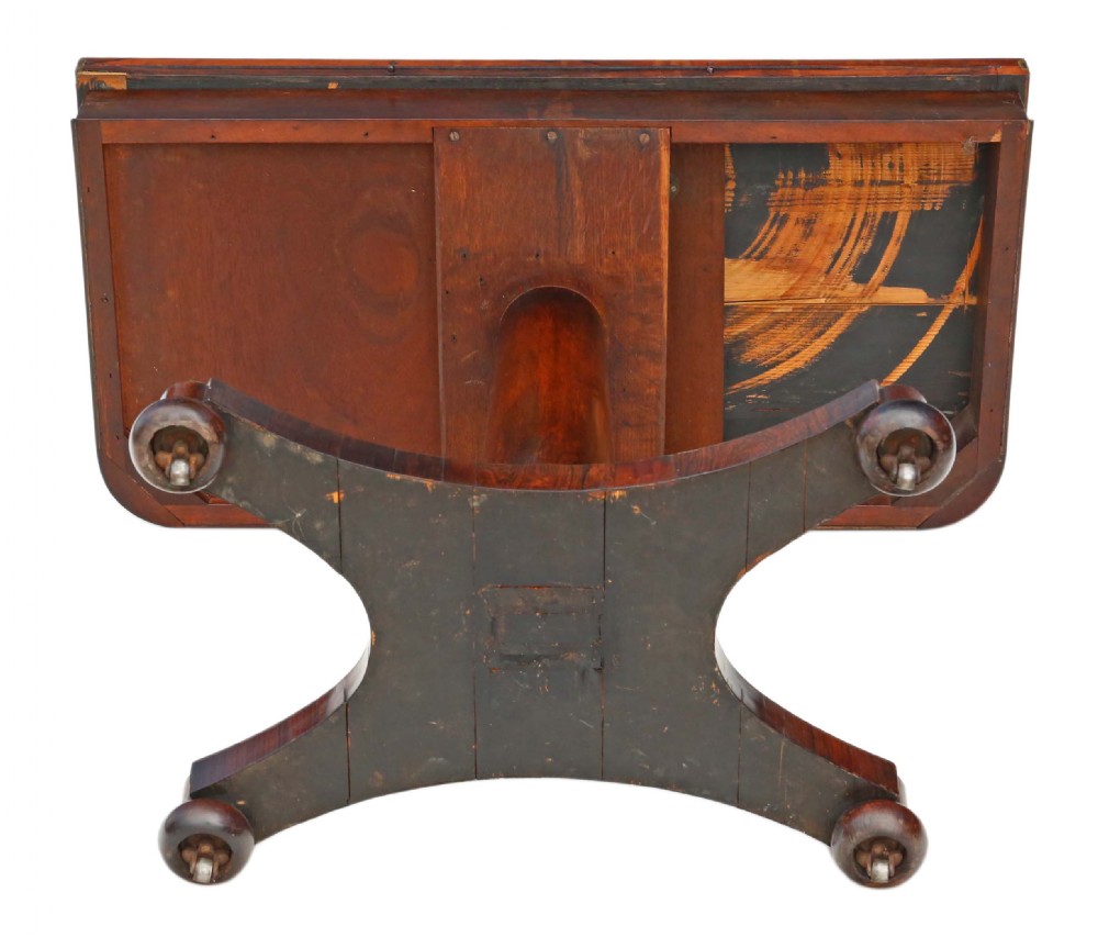 Victorian rosewood folding card console table View X