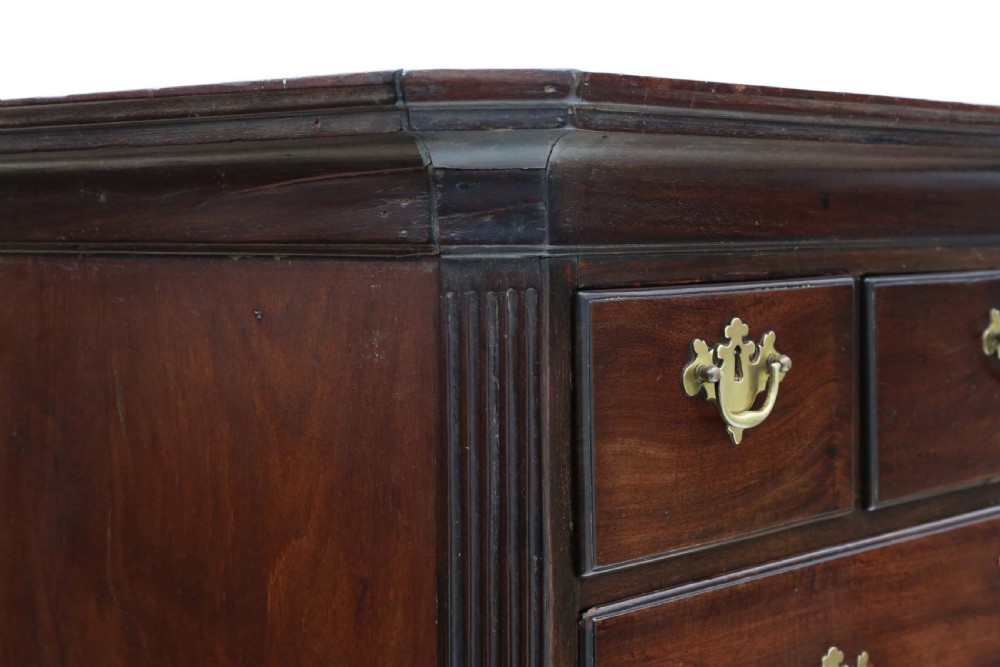 Georgian C1780 tallboy mahogany chest on chest of drawers View IX