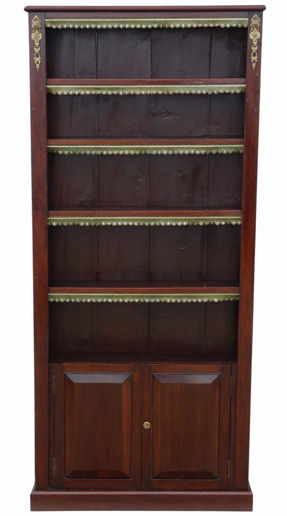 Victorian tall adjustable bookcase 